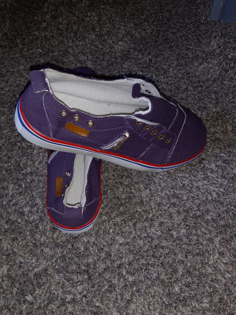 Everyday Purple Canvas Slip-On Sneakers for Women